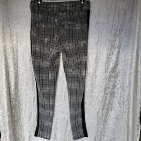 Angela Mara High Rise Slim Plaid Velvet Pants NWT Sz Small - Picture 7 of 13
